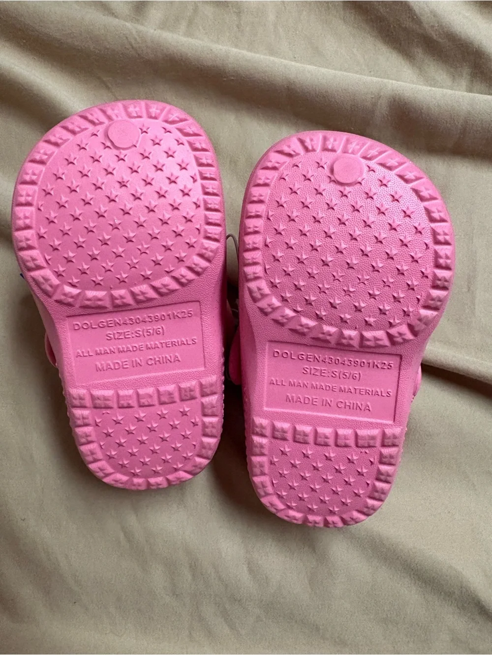 Toddler Girls Pink Glitter Star Clogs Sandals Size 5/6 NWT